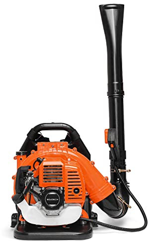 BOUDECH Soffiatore a Zaino 43cc 1.25Kw Semi-Professionale ed Ultra-Leggero con tracolle imbottite Max-Comfort e velocità di soffiaggio foglie fino a 150Km/h