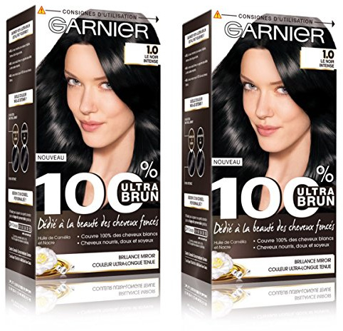Garnier – 100% Ultra marrón – Tinte castaño permanente intenso – Juego de 2 unidades