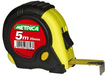 Metrica 38656 - Flessometro, 5 m + 3 bloccanti