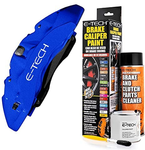 e-tech Brake Caliper Paint - Blue - Complete Kit Inc Paint/Cleaner & Brush