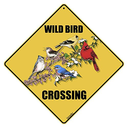 CROSSWALKS Wild Bird Crossing 12 X 12 Aluminum Sign (X21)