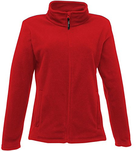 Regatta Micro-Fleecejacke für Damen mit durchgehendem Reißverschluss, Rot, Größe 40.
