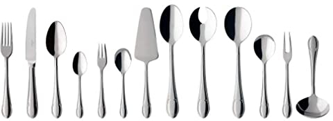 Villeroy & Boch - Mademoiselle Tafelbesteck, Besteckset 68 Teilig, Spülmaschinenfest, Rostfrei, Besteck 12 Personen, Besteckset 12 Personen, Essbesteck Set, Messer, Gabel, Löffel, Edelstahl