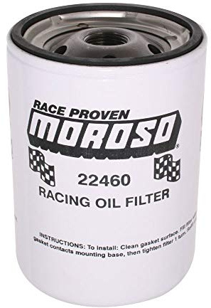 Moroso 22460 Racing Oil Filter, Long Chevy w/ 13/16-16 Thread, PH13 TG13 HP4 51061 PF35 6438384 6437946 6435679 HP-3002 LF24 LF224