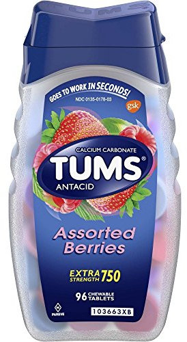 Tums E-X Berries Size 96s Tums Extra Strength Assorted Berries Calcium & Antacid