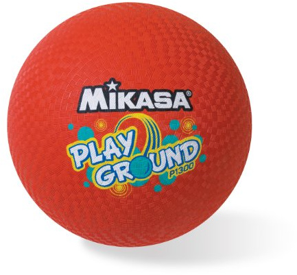 Mikasa Rubber Soft Playground Ball (Red ; 10 inch) For Outside Playground / Kickball / Dodgeball