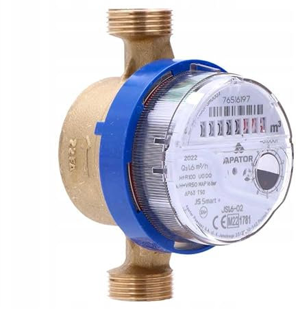Powogaz Cold Water Meter Flow 1/2inch (3/4inch) BSP 1,6 m3/h