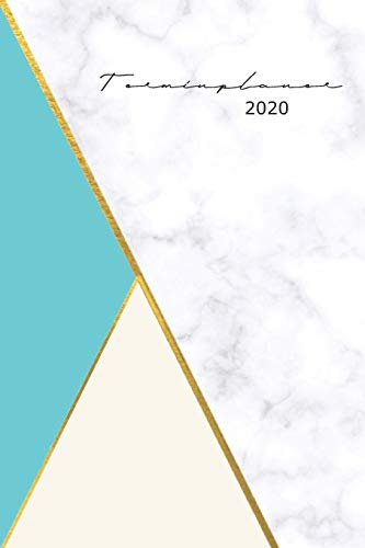 Terminplaner 2020: Wochenplaner | Kalender Taschenkalender und Terminkalender für das neue Jahr |Termine selbst gestalten planen und organisieren| a5 format| modernes marmor und gold design