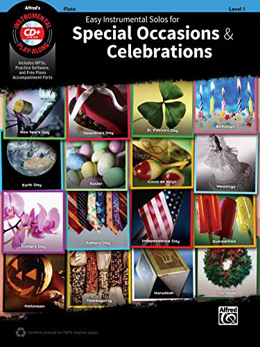 Easy Instrumental Solos for Special Occasions & Celebrations: Flute, Book & CD