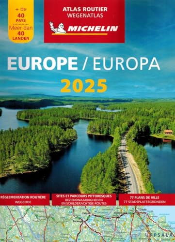 Atlas Europe 2025 (A4-Spirale): wegenatlas Schaal 1:1.000.000
