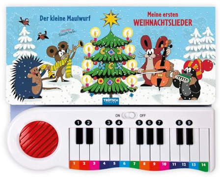 TRÖTSCH - Der kleine Maulwurf Klavierbuch Meine ersten Weihnachtslieder: Beschäftigungsbuch Soundbuch Liederbuch