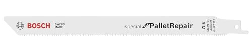 Bosch Accessories 100 unidades Hoja de sierra sable S 1122 VFR Special for Pallet Repair (Longitud 225 mm, accesorio de sierra sable)
