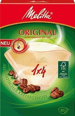 Melitta 400 x Filtertüten / Kaffee Melitta Original 1 x 4er Set Größe: 4 braun / 3 Filter Aromazonen