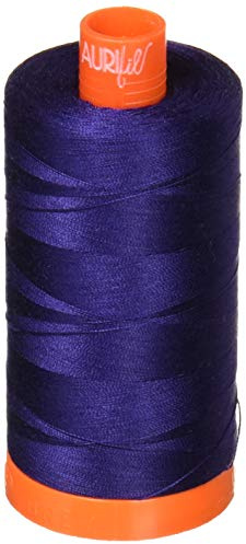 Aurifil Mako bomullstråd solid 50wt 1422yds, midnatt blå
