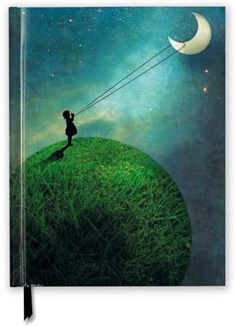 Premium Skizzenbuch: Catrin Weiz-Stein, Mondjäger: Unser hochwertiges Blankbook mit festem, künstlerisch geprägtem Einband im Format 28 cm x 21,6 cm