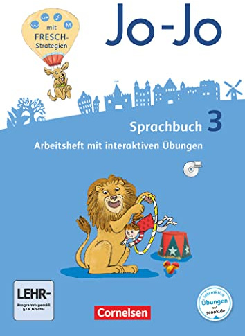 Jo-Jo Sprachbuch 3. Schuljahr - Allgemeine Ausgabe 2016 - Arbeitsheft - Mit interaktiven Übungen: Mit interaktiven Übungen auf scook.de und CD-ROM