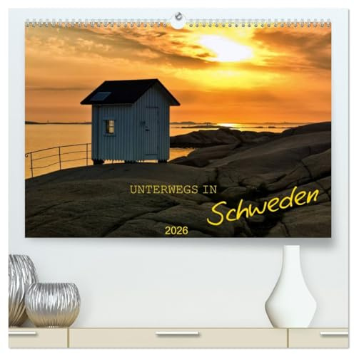 Unterwegs in Schweden (hochwertiger Premium Wandkalender 2026 DIN A2 quer), Kunstdruck in Hochglanz: Schweden hautnah erleben (CALVENDO Orte)