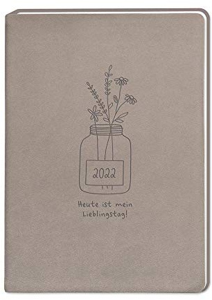 Terminplaner Lederlook A6 Taupe 2022: Terminplaner Lederlook A6