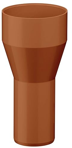 INEFA Reduzierstück Fallrohr, PVC DN85/75 Braun Zubehör Fallrohr Kunststoff, Verbindungsstück, einfache Steckmontage, Made in Germany