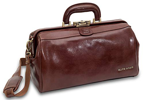 ELITE BAGS - CLASSY deluxe Arzttasche | braun | kompakt | traditionell | traditionelles Design