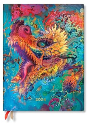 Humming Dragon (Android Jones Collection) Ultra 12-month Day-at-a-Time Dayplanner 2024
