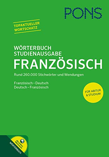 PONS Wörterbuch Studienausgabe: Französisch - Deutsch / Deutsch - Französisch