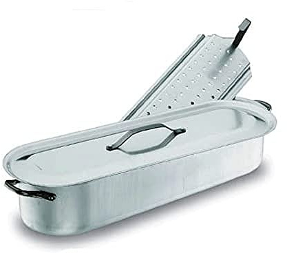 Lacor 20470 Poissonnière avec Grille 70 cm, Argent