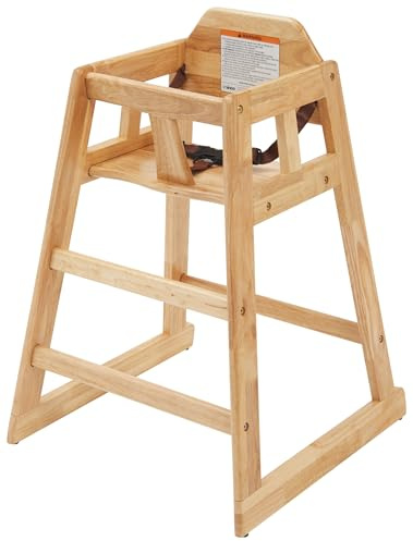 Winco CHH-101 Omonterad hög stol i trä, naturlig