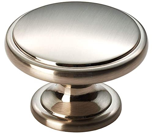 Fingertip Design OXFORD Cabinet Cupboard Door Pull KNOB 38mm Diameter (Satin Nickel)