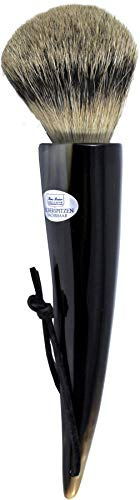 Hans Baier Exclusive Rasierpinsel Silberspitze Echthornspitze dunkel