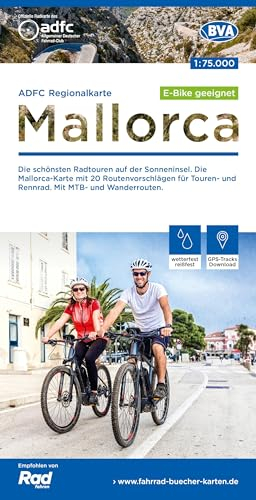 ADFC-Regionalkarte Mallorca, 1:75.000, reiß- und wetterfest, GPS-Tracks Download: Die schönsten Radtouren auf der Sonneninsel. Die Mallorca-Karte mit ... Wanderrouten. (ADFC-Regionalkarte 1:75000)