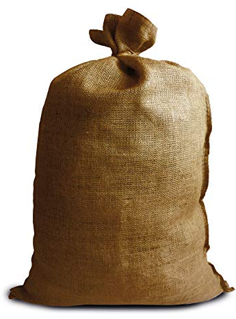 NOOR Jutesack Gr.XXL 110 x 100 cm I Winterschutz für Topf- und Kübelpflanzen I Winterhaube Jutesack I Frostschutz für Pflanzen I Jute Sack für Pflanzen-Überwinterung I Winter-Gartensack Natur