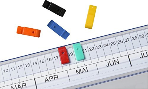 100 Signal-Aufstecker für Hängemappen, Personalhefter und Kreditmappen, diverse Farben