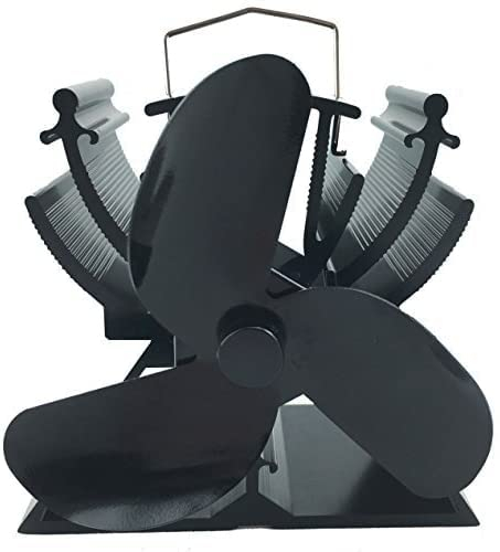 13 cm High, Mini Heat Powered Furnace Fan for Small Space Wood/Log Burner – Environmentally Friendly black