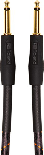 Roland Gold-Serie Patch/Pedal-Kabel – gerade 6,3-mm-Klinkenstecker, Länge: 3 m – RIC-G10, schwarz