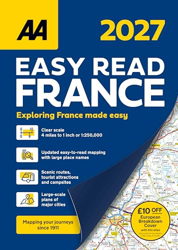 AA Easy Read France 2027 Spiral bound