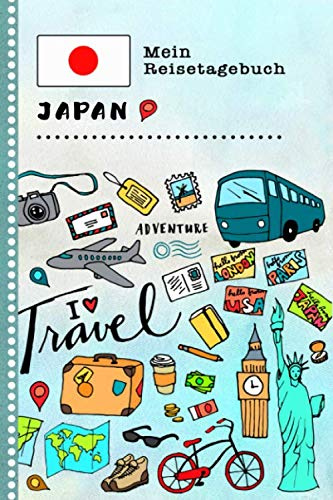 Japan Mein Reisetagebuch: Kinder Reise Aktivitätsbuch zum Ausfüllen, Eintragen, Malen, Einkleben A5 - Ferien unterwegs Tagebuch zum Selberschreiben - Urlaubstagebuch Journal für Mädchen, Jungen