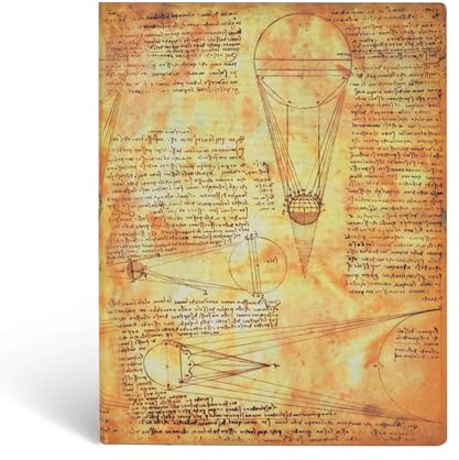 Paperblanks - Leonardos Skizzen Sonne & Mondlicht - Notizbuch Ultra Flexi Liniert - 240 Seiten, Ultra (230 x 180)