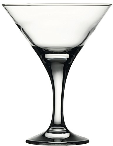 Pasabahce Bistro Martini Glasses 6.7oz / 190ml - Set of 12 | 19cl Martini Glasses, Cocktail Glasses