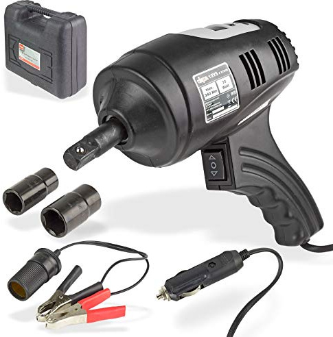 DEMA Elektro 12V Schlagschrauber PKW Auto KFZ Set Satz Koffer 340 Nm + 4 Nüsse