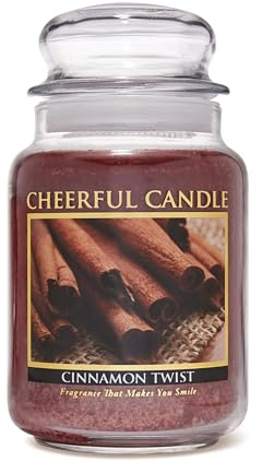 A Cheerful Giver - Zimt-Twist-Duftkerze im Glas (680 g) mit Deckel und naturgetreuem Duft