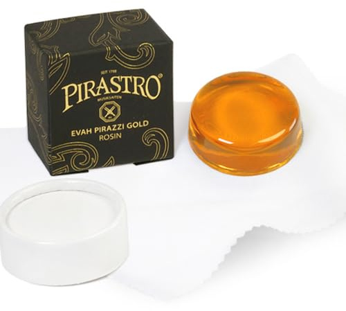 Pirastro Eva-3173 Violine Kolophonium Evah Pirazzi Gold, Handgefertigte Qualität für Profis und Student Violinenspieler, Premium Kolophonium aus Naturharz für Musiker