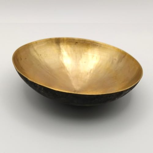 DHYANA Bol kansu pour massage en métal pour les pieds et le visage utilisé en médecine ayurvédique à utiliser avec du beurre clarifié (traditionnel mat)