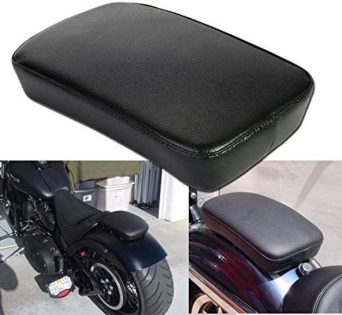 OSAN Asiento de Almohad con Ventosa de Pasajero-Cojín Asiento Trasero para Harley Custom Chopper Negro