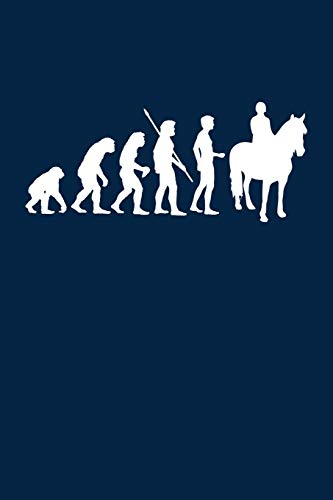 Evolution Reiter: Notizbuch / Notizheft für Pferde Reiter-in Reitsport Pferde-Besitzer Pferdemädchen Pferdeliebhaber A5 (6x9in) dotted Punktraster