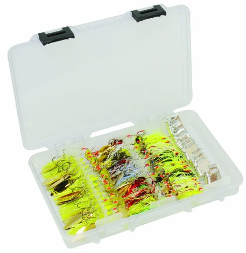 Plano Elite Series Spinnerbait y Buzzbait StowAway 3700, transparente, con capacidad para hasta 39 cebos, almacenamiento y organizador de aparejos de cebo sin enredos, cajas de utilidad para pesca
