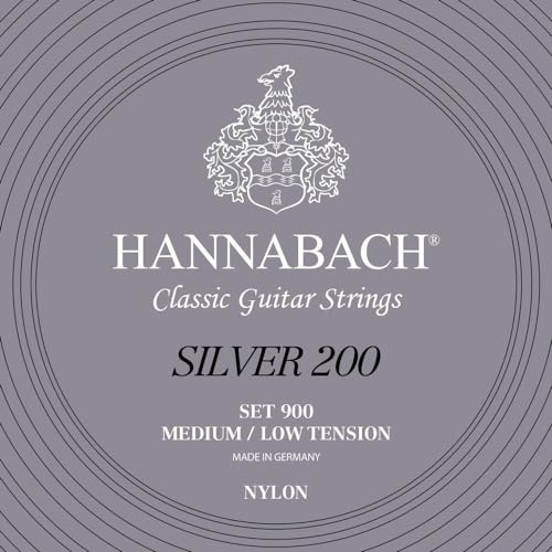 Hannabach Klassikgitarrensaiten Serie 900 Medium-Low Tension Silver 200 - Satz - 900MLT