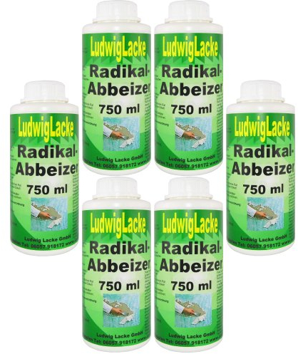 LudwigLacke Abbeizer 6 x 750 ml Radikal Abbeizmittel