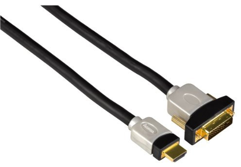 Hama - Cable de conexión Dual Link HDMI - DVI/D, 5 m, HDMI 19-pin, DVI-D Dual Link