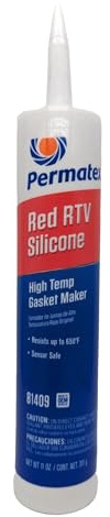 Permatex 81409 High-Temp Red RTV Silicone Gasket, 11 oz.